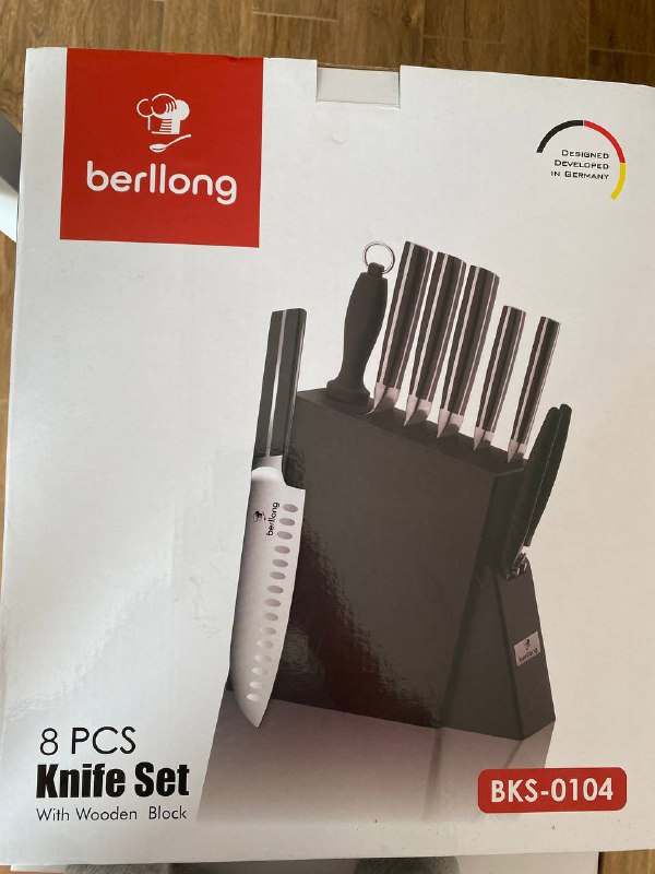 Набор ножей Berllong 8 предметов с точилкой и ножницами 3