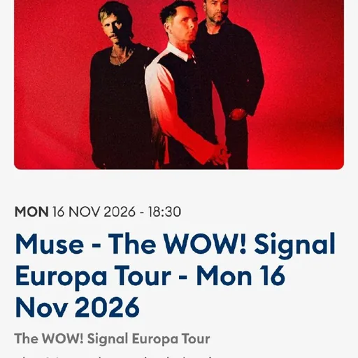 2 билета на концерт Muse в Лондоне