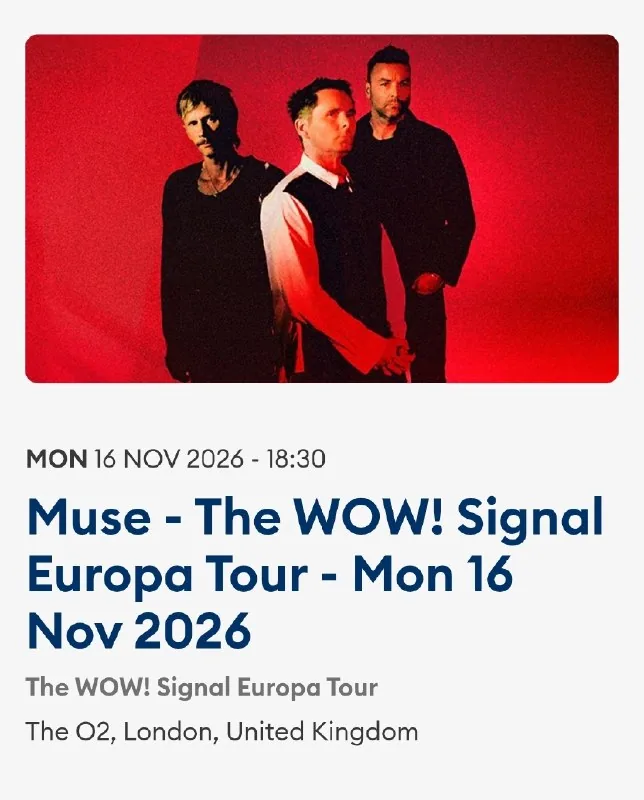 2 билета на концерт Muse в Лондоне 1