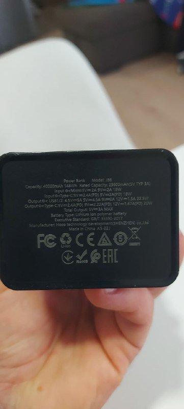 Power Bank Model j86 40000mAh