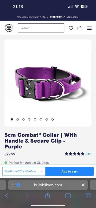 Ошейник BullyBillows Combat Collar для крупных собак