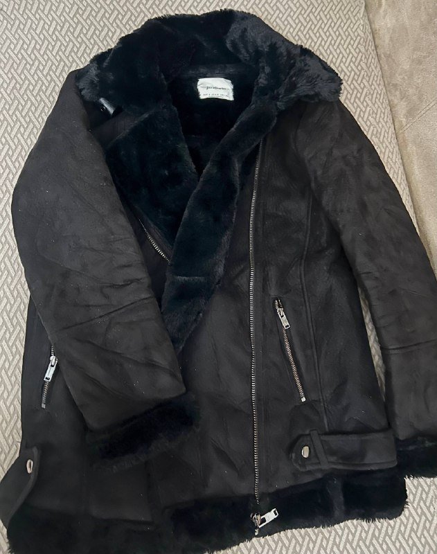 зимняя дубленка размер S