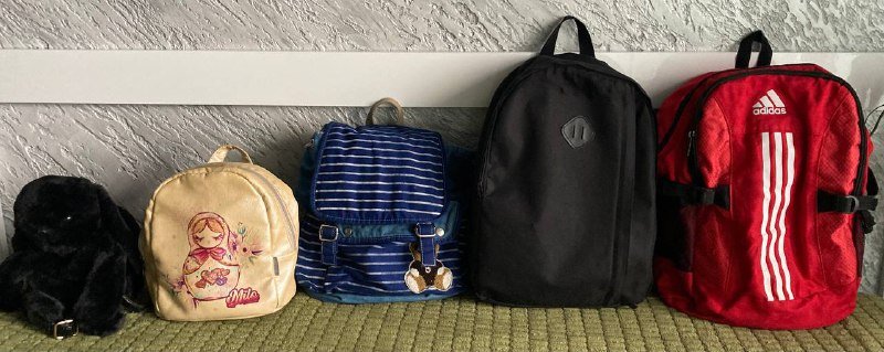 Женский синий рюкзак, детский черный плюшевый рюкзак, городской черный и красный рюкзаки Adidas и Waikiki