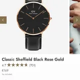 Daniel Wellington часы Classic Sheffield Black Rose Gold 4