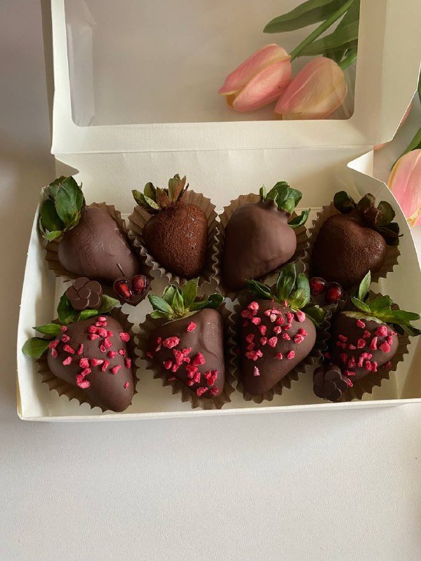 Свежая клубника в бельгийском шоколаде Callebaut