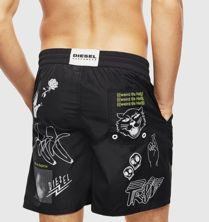 Мужские джинсы Diesel, бейсболка мужская Diesel, пляжные шорты Diesel 7