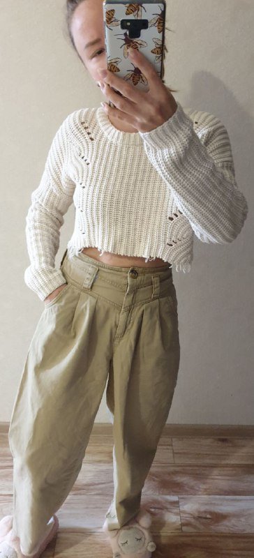 Штаны бананы TopShop, Кроп свитер Gap