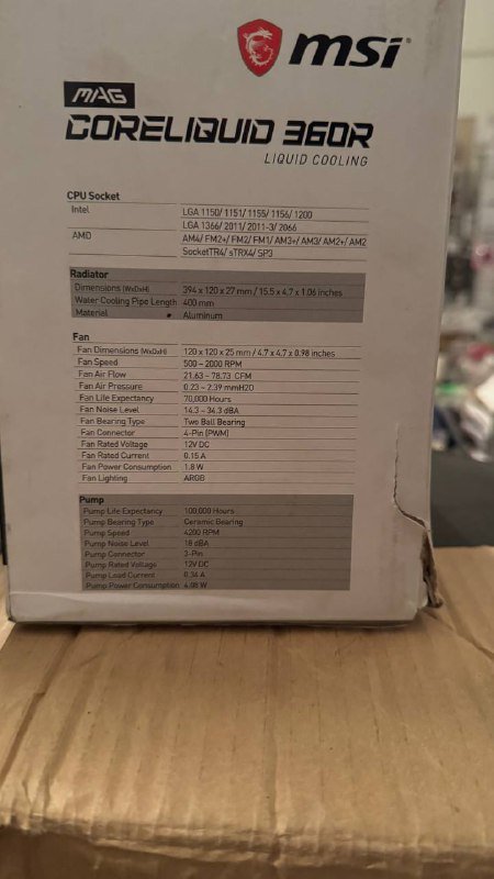 Водяное охлаждение MSI с 3 кулерами 3