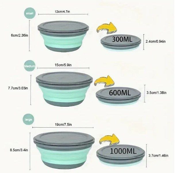 Набор складных мисок с крышками, складное сито, мини-емкости, сушилка для посуды 3