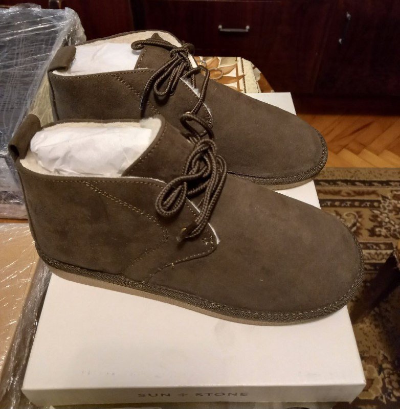 Ботиночки натуральная замша с мехом размер 34