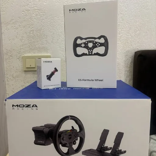 MOZA R5 bundle, ES Formula Wheel, performance kit pedal