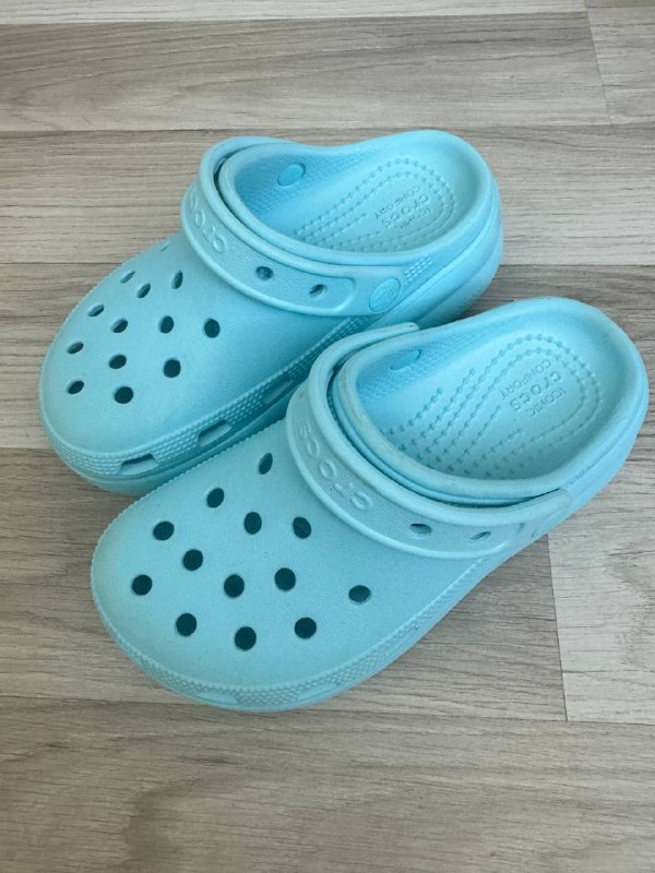 Crocs голубые и розовые шлепанцы на платформе размеры 31, 38, 37 2