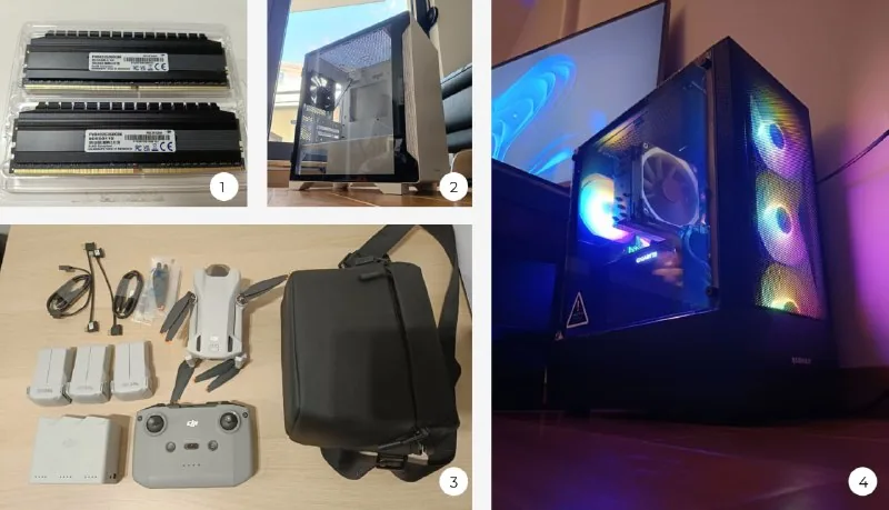 Оперативная память, корпус, дрон DJI Mini 3, готовый ПК