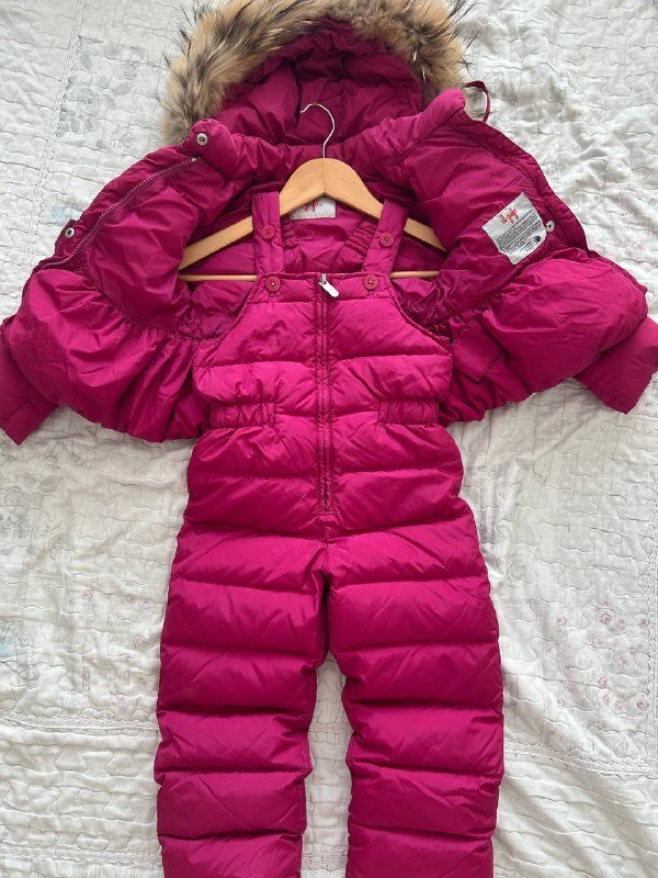Зимний комбинезон на натуральном пухе для детей 2-4 лет