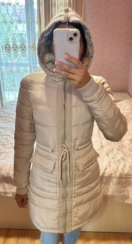 Удлиненная зимняя куртка размер S