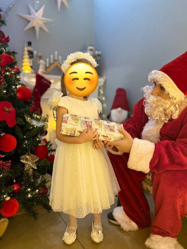 Детские праздничные новогодние платья белое, разноцветное 5