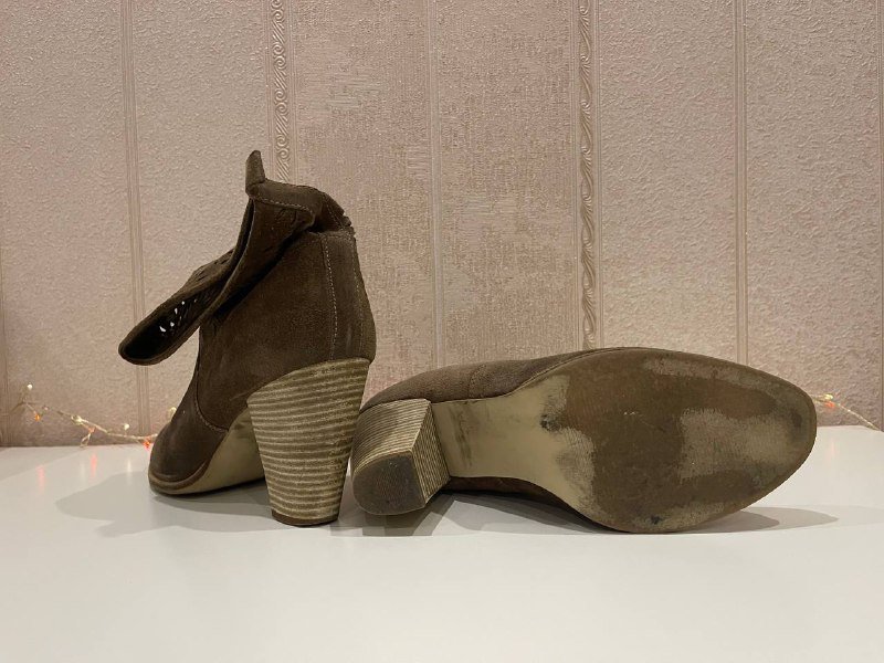 Ковбойские сапоги на каблуке Tervolina натуральная замша 2