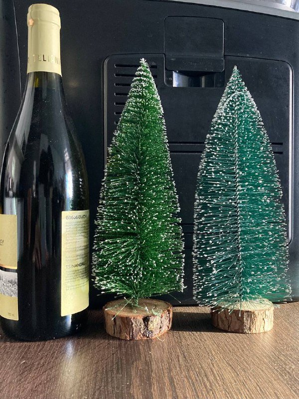 Гирлянда, декоративные ёлочки на подставке 2