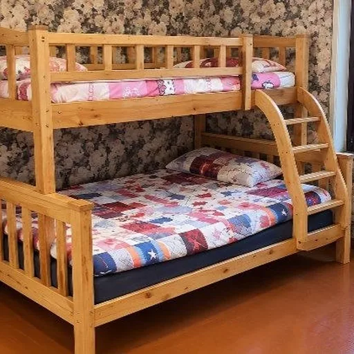 Двухъярусная детская кровать с матрасами