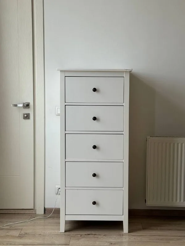 Комод JYSK NORDBY, белый, 5 ящиков 1