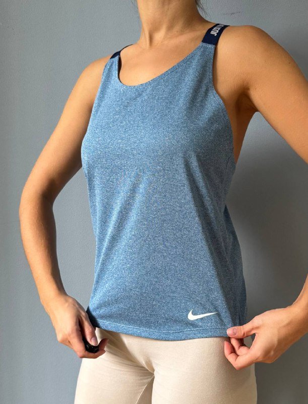 Майка Nike спортивная голубая XS S