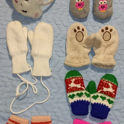 Вязаная кепка, шапки, варежки, перчатки, манижка, наушники