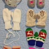Вязаная кепка, шапки, варежки, перчатки, манижка, наушники 1