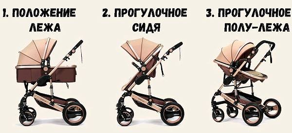 Коляска-трансформер belecoo 3 в 1 для детей от 0 до 3 лет 4