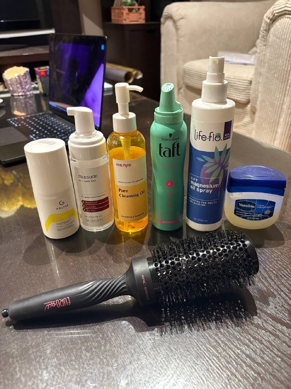 GELTEK SPF 50+, MIXSOON тонер, TAFT пенка, Life-flo спрей, Vaseline, MANYO масло, керамическая расческа