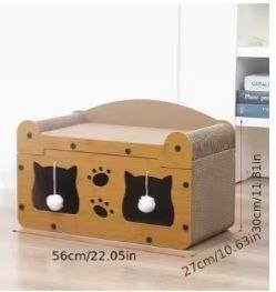 Халат, мочалки, стеклянные бутылочки, переноска для кошек, домик-когтеточка 4