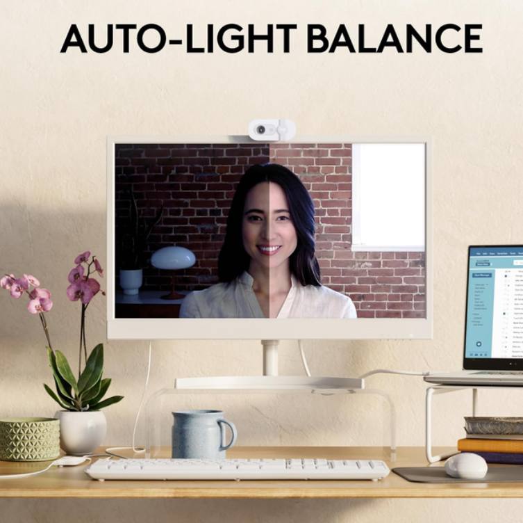 Веб-камера Logitech Brio 100 Full HD Off-White 4
