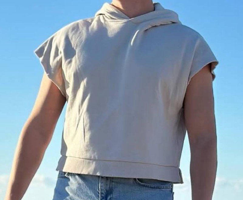 Кроп-топ мужской с капюшоном Zara