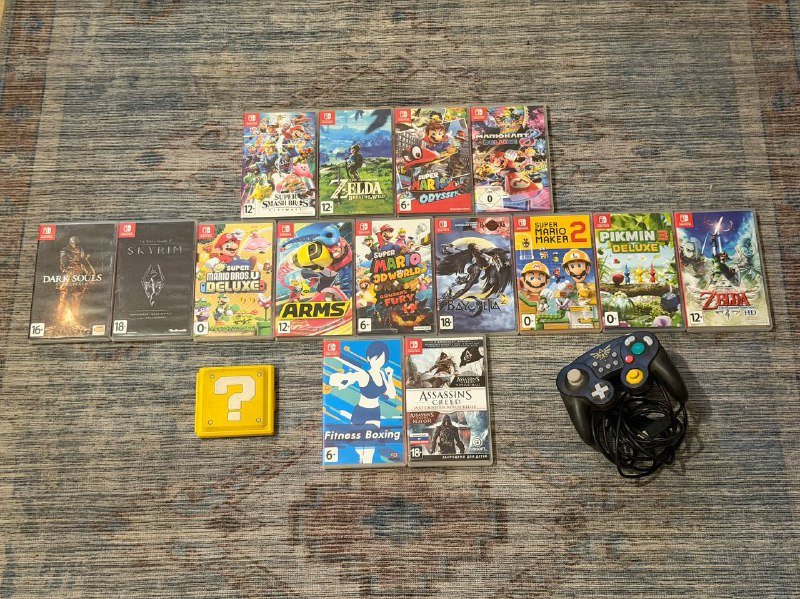 Коллекция игр для Nintendo Switch, кейс, геймпад Hori GameCube