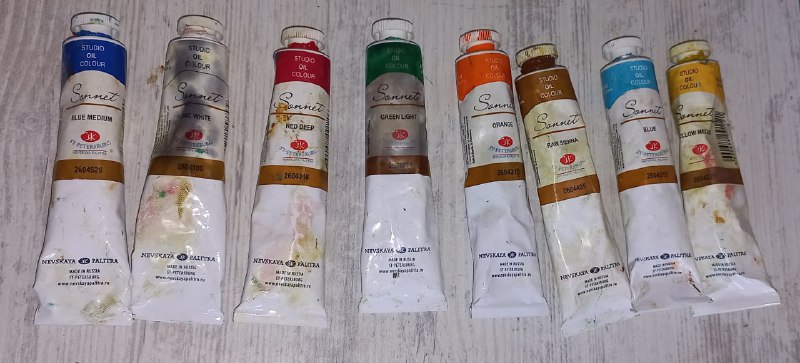 Набор для рисования с мольбертом, масляными красками, кистями 2