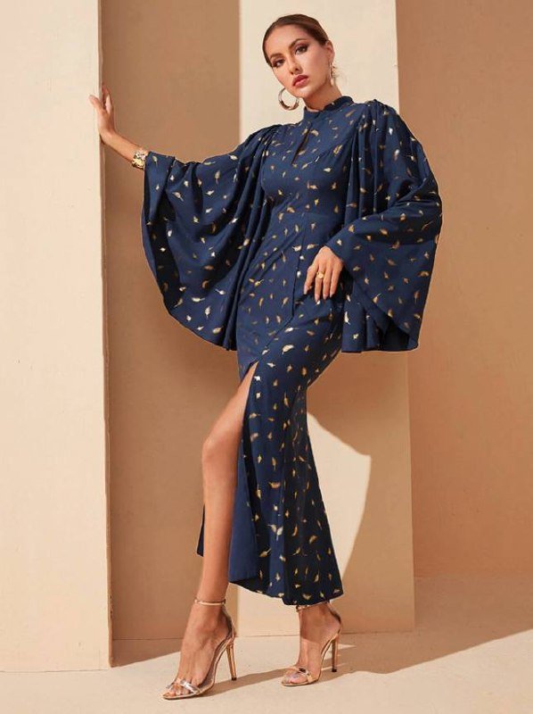 Платье XL с рукавами как у кимоно