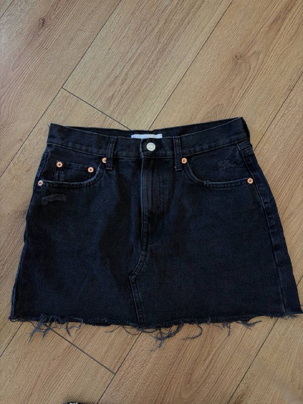 твидовая юбка H&M, джинсовая юбка Mango 3