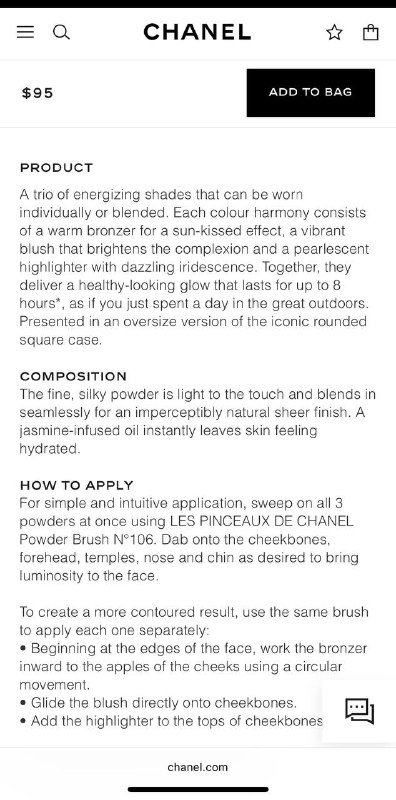 Трио румяна Chanel 5
