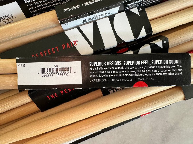 Барабанные палочки VIC FIRTH 5А, 5B