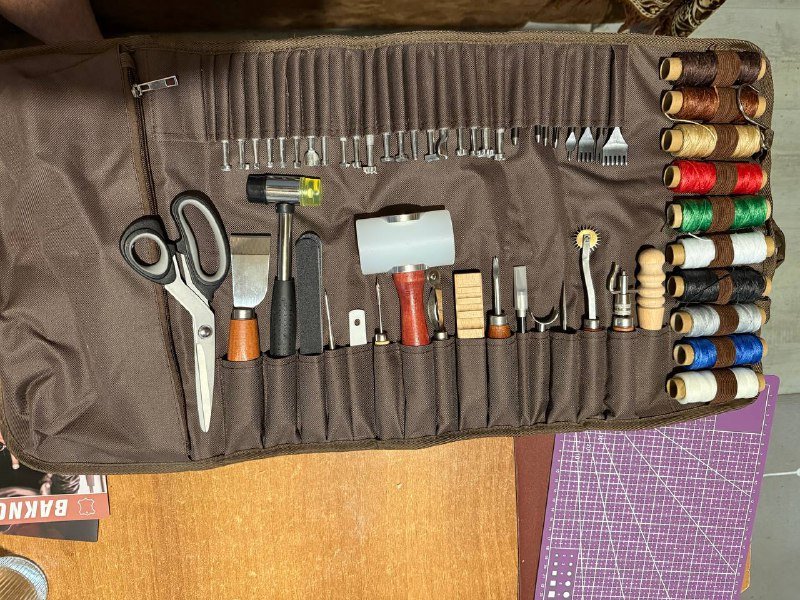 набор инструментов для работы с кожей, доска для резки 3