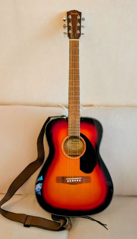 Акустическая гитара Fender CC-60S с ремнем, чехлом и струнами