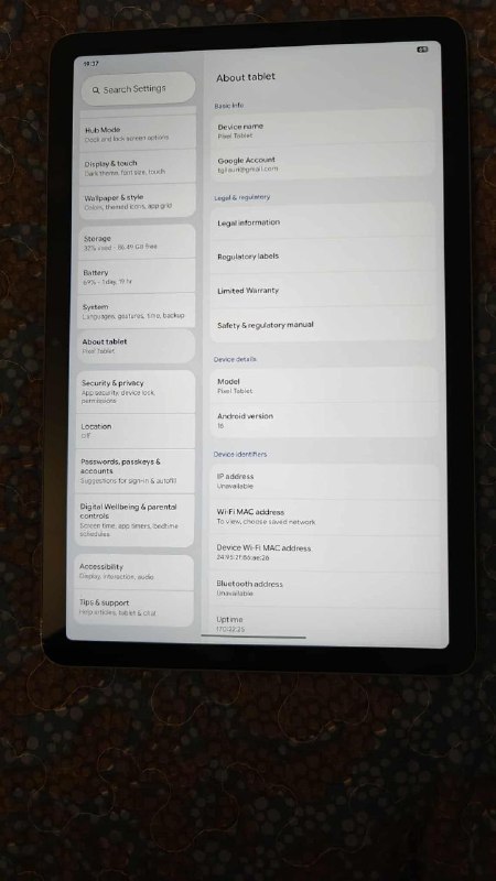 Google Pixel Tablet 5