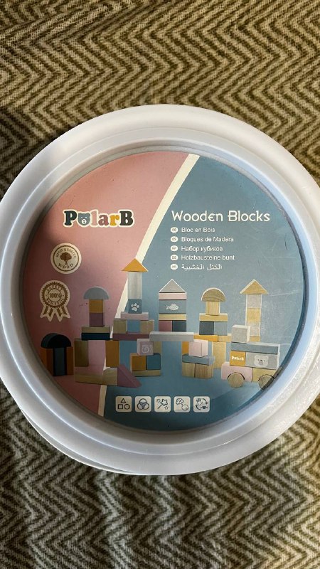 Деревянные кубики PolarB 60 штук
