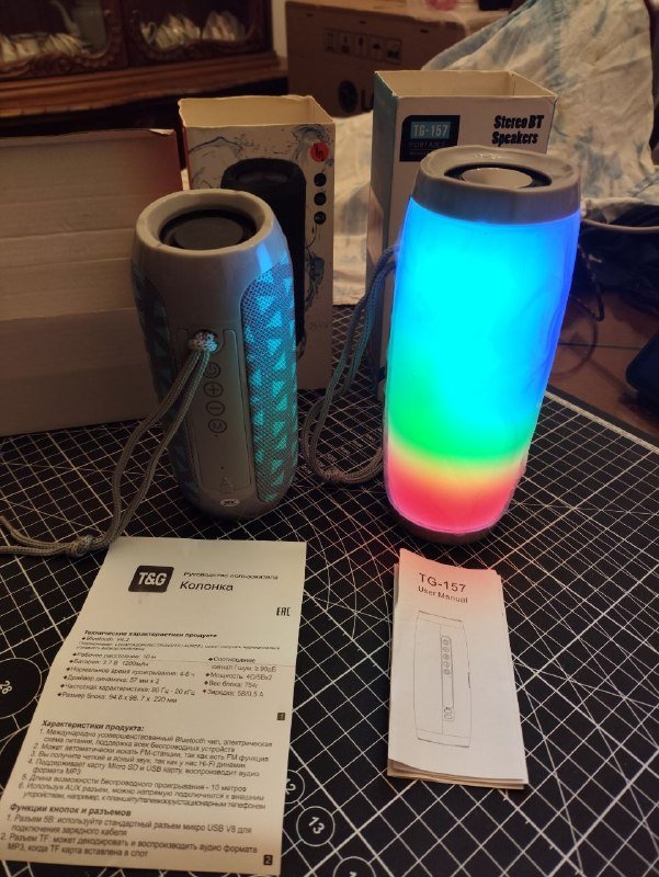 Две колонки TG аналог JBL с динамической подсветкой 3