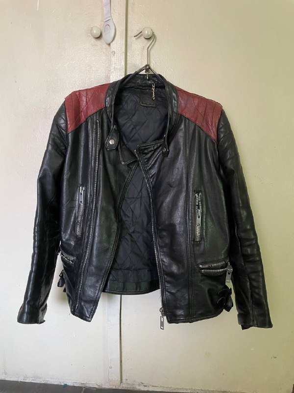 Куртка винтажная из натуральной кожи размер S