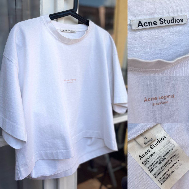 Оригинальная футболка Acne Studio оверсайз белая
