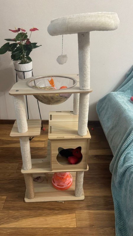 Комплекс для кошек, когтеточка, домик