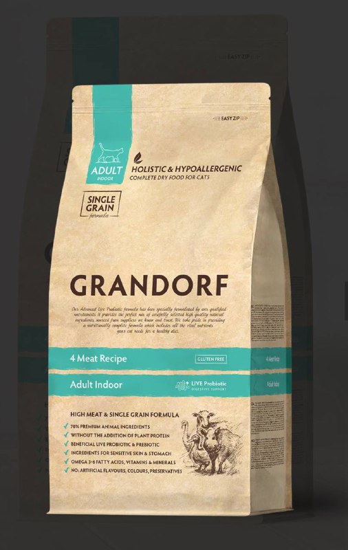Корм Grandorf Adalt Indoor для кошек