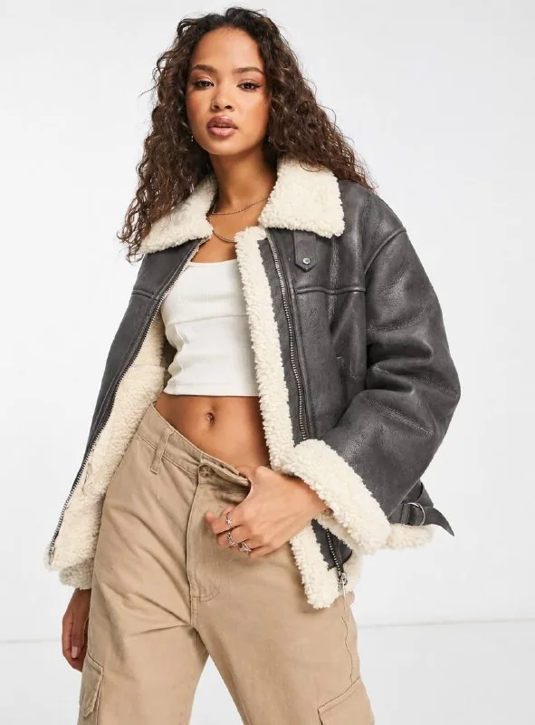 Дублёнка Bershka 1