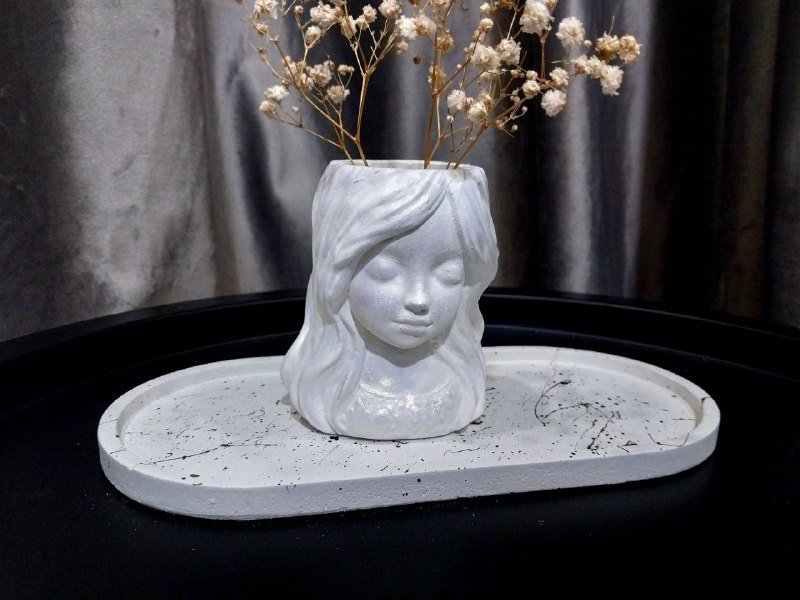 Фигурки из цемента для декора и горшки 4