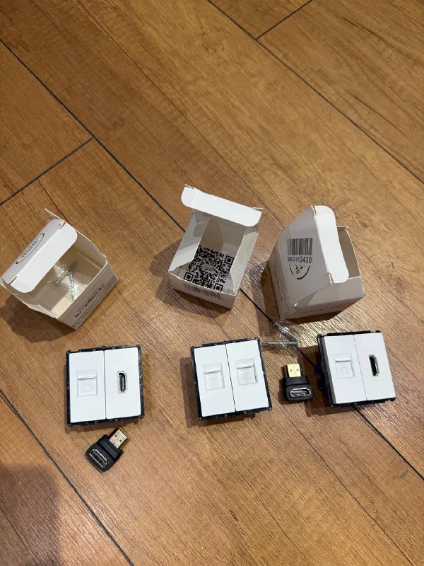 Механизм розетки HDMI с RJ-45 и двойной RJ-45